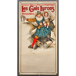 Aff. 40x74cm - Les Gais Lurons Bruxelles Cercle Royal Philanthropique
