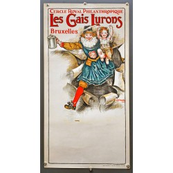 Aff. 40x74cm - Les Gais Lurons Bruxelles Cercle Royal Philanthropique