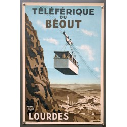 Aff. 39x60cm - Lourdes Téléphérique du Béout Etat B
