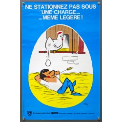 Aff. 40x60cm - Apave Ne stationnez pas sous une charge meme légère