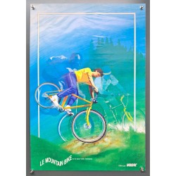 Aff. 40x60cm - Volvic Le Mountain Bike sur la base Volvic Aventures