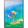 Aff. 40x60cm - Volvic Le Mountain Bike sur la base Volvic Aventures