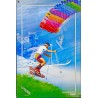 Aff. 40x60cm - Volvic La Glisse en Auvergne