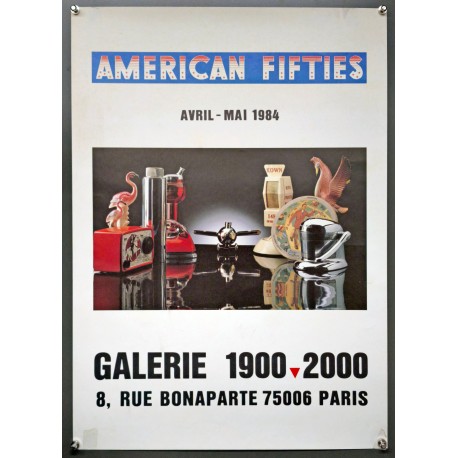 Aff. 44x62cm - American Fifties Bibelots Galerie 1900 2000