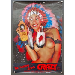 Aff. 42x62cm - Crazy Horse Be Happy Drink Crazy