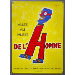 Aff. 48x60cm - Allez au Musée de l'Homme Etat A+