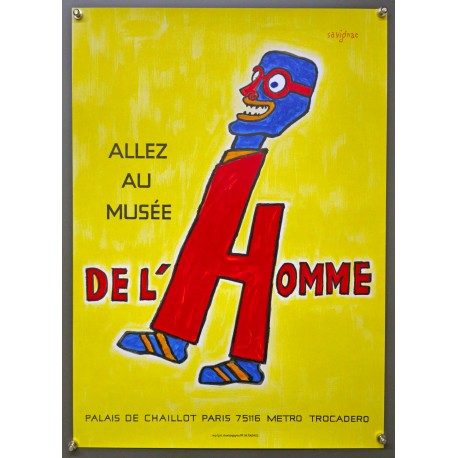 Aff. 48x60cm - Allez au Musée de l'Homme Etat A+