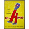 Aff. 48x60cm - Allez au Musée de l'Homme Etat B+
