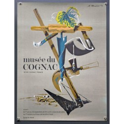 Aff. 47x63cm - Musée du Cognac Outils du Cognac