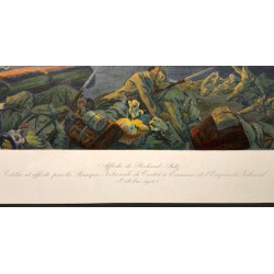 Aff. 52x37cm - Réédition de 1918 d'une affiche d'emprunt de Richard Putz offerte par la Banque Nationale de Crédit