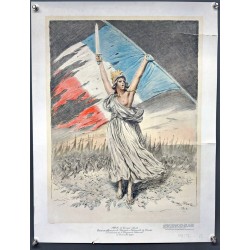 Aff. 40x52cm - Reproduction Affiche de Georges Scott Marianne sur le champ de bataille