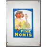 Aff. 40x51cm - Cognac Fine Monis Femme gouteuse