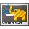 Aff. 80x60cm - Défense de Fumer Elephant Sécurité Sociale au Service de la Prévention