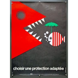 Aff. 60x80cm - Choisir une Protection Adaptée Sécurité Sociale au Service de la Prévention