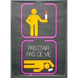 Aff. 60x80cm - Pas d'Air Pas de Vie Sécurité Sociale au Service de la Prévention