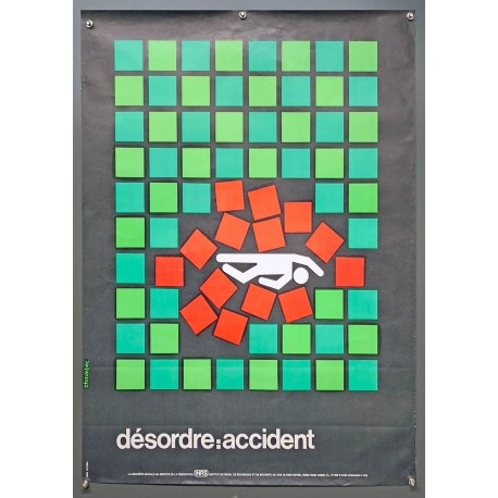 Aff. 60x80cm - Désordre Accident Sécurité Sociale au Service de la Prévention