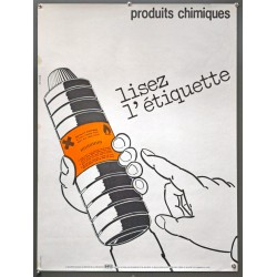 Aff. 60x80cm - Lisez l'Etiquette Sécurité Sociale au Service de la Prévention
