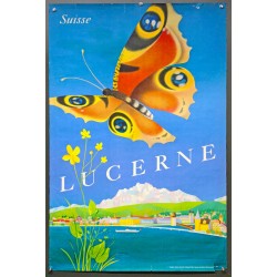 Aff. 63x102cm - Suisse Lucerne Papillon