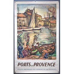 Aff. 62x100cm - SNCF Ports de Provence