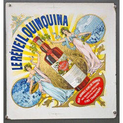 Aff. 48x51cm - Le Réveil Quinquina Aux Grands Vins de France