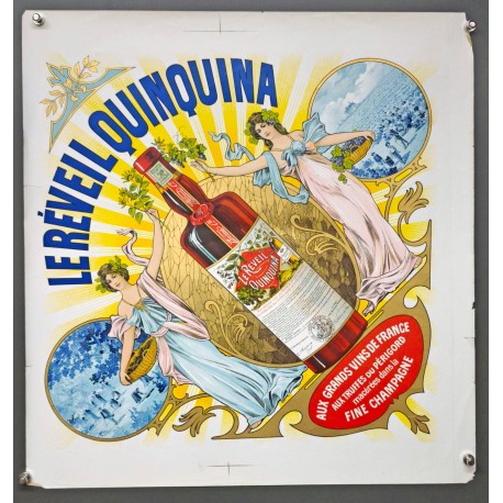 Aff. 48x51cm - Le Réveil Quinquina Aux Grands Vins de France