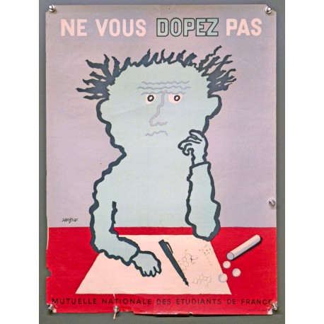 Aff. 45x60cm - Ne Vous Dopez Pas Mutuelle des Etudiants de France