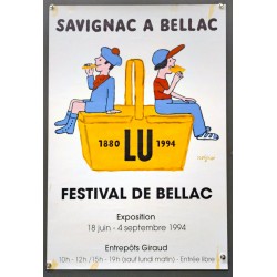 Aff. 44x65cm - Savignac A Bellac Festival de Bellac LU 1880 1994