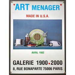 Aff. 44x62cm - Art Ménager Made in USA Avril 1982 Galerie 1900 2000