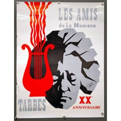 Aff. 50x67cm - Les Amis de la Musique Tarbes XXe Anniversaire