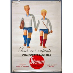 Aff. 40x60cm - Stemm Pour vos enfants Chaussettes et Mi Bas Bas Stemm