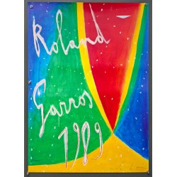 Aff. 58x75cm - Roland Garros 1989
