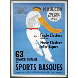 Aff. 55x78cm - Mauleon 63eme Grande Semaine des Sports Basques