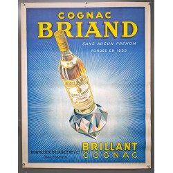 Aff. 76x100cm - Cognac Brilland Brillant Cognac Etat A-