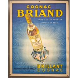 Aff. 76x100cm - Cognac Brilland Brillant Cognac Etat B