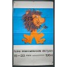 Aff. 62x100cm - Foire Internationale de Lyon 1964 Lion