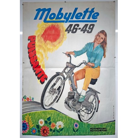 Aff. 158x117cm - Mobylette Puissante Motobecane 46-49