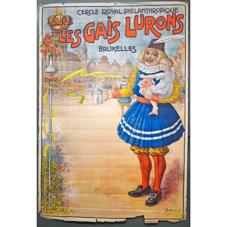 Aff. 82x124cm - Les Gais Lurons Bruxelles