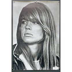 Aff. 59x84cm - Françoise Hardy Portrait Photo André Berg Noir et Blanc