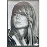 Aff. 59x84cm - Françoise Hardy Portrait Photo André Berg Noir et Blanc