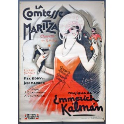 Aff. 80x120cm - La Comtesse Maritza Operette en 3 actes
