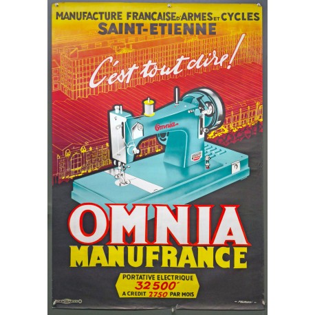 Aff. 78x120cm - Omnia Manufrance C'est tout Dire
