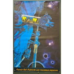 Aff. 78x118cm - France Rail Publicité Les Nouveaux Espaces