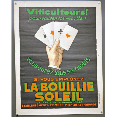 Aff. 60x80cm - La Bouillie Soleil Viticulteurs pour Sauvez vos Récoltes