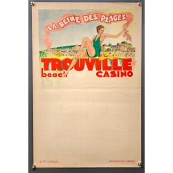 Aff. 40x60cm - Trouville La Reine des Plages Beach Casino