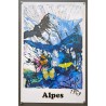 Aff. 37x56cm - SNCF Alpes Papillon Dali