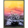 Aff. 40x55cm - Squelette Motard Désert W. Siudmak