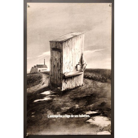Aff. 44x63cm - L'entreprise a l'âge de ses toilettes Sopalin Numérotée 664 sur 1250