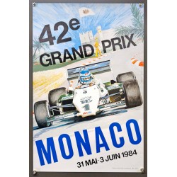 Aff. 40x60cm - 42e Grand Prix de Monaco 1984 31 Mai 3 Juin