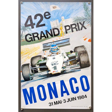Aff. 40x60cm - 42e Grand Prix de Monaco 1984 31 Mai 3 Juin