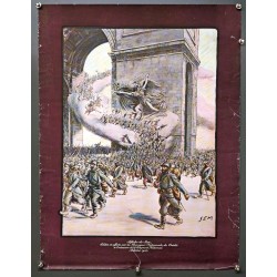 Aff. 45x60cm - Reproduction Affiche Emprunt de SEM offerte par la Banque Nationale de Crédit 1916